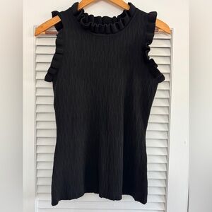 Modern Citizen Madelyn ruffle top, black, M